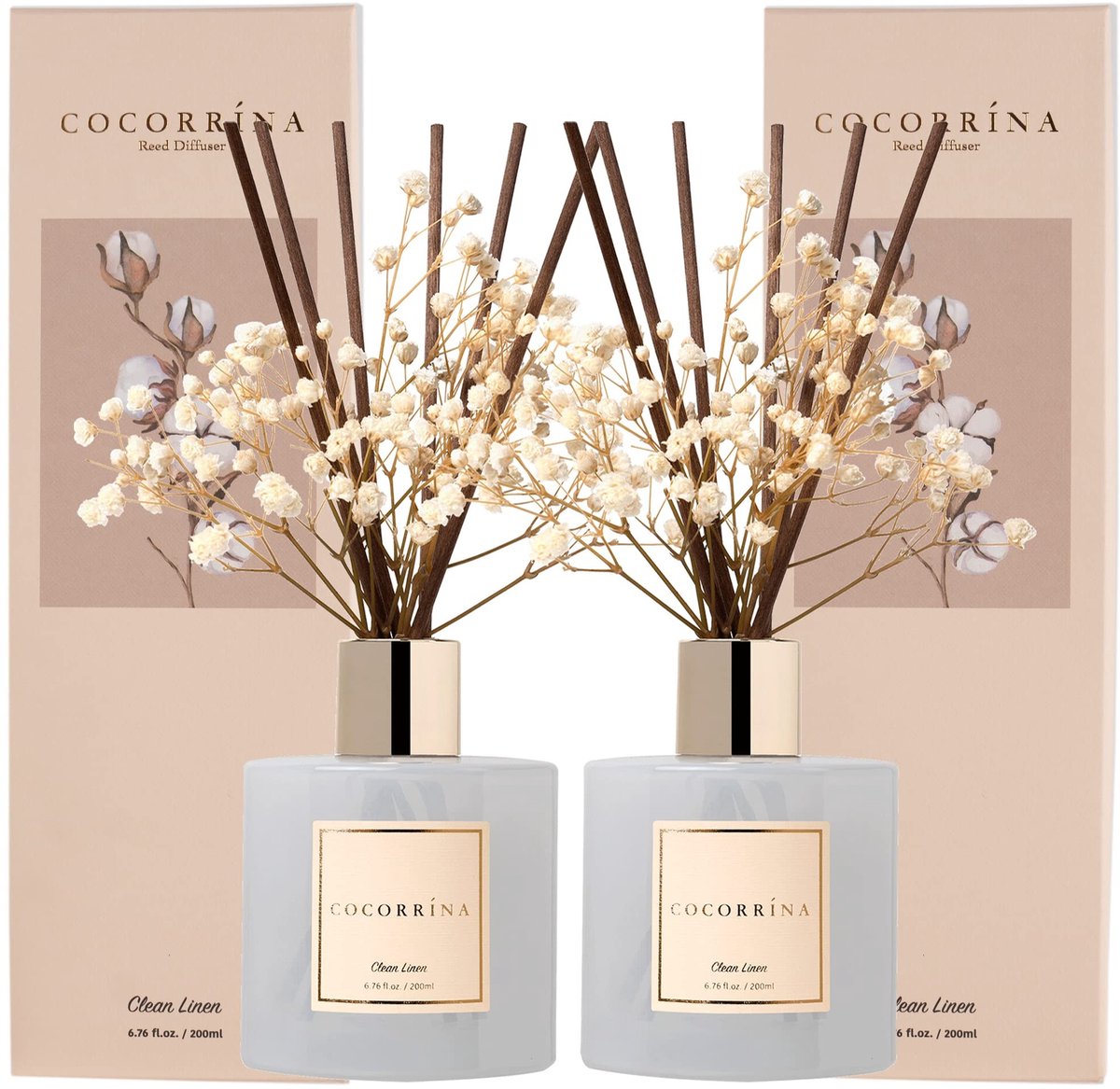 Omgoods - COCORRÍNA Geurstokjes - Clean Linen 2-Pack