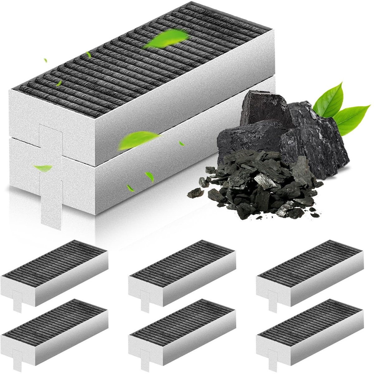 Omgoods - Set van 8 Geactiveerde Koolstoffilters voor Afzuigkappen