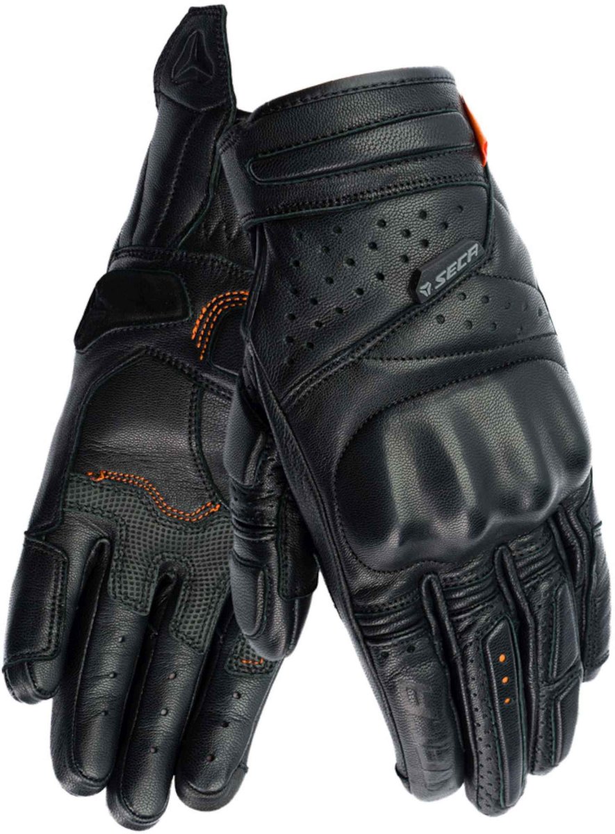 SECA GHOST D3O Lederen Motorhandschoenen - Maat XL - Zwart