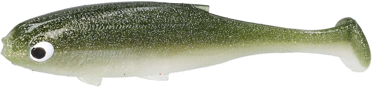 Spinningrubber Vis - Zacht Kunstaas - Vissen - Realistische Vorm - 10 cm - Olive Bleak