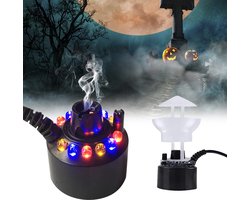 SnelShoppen - Ultrasonische Nebulizer Mistmaker met 12 LED Tricolor Gradient, Verwijderbare Water Splash Guard voor Tuin, Vijver, Kantoor en Feest