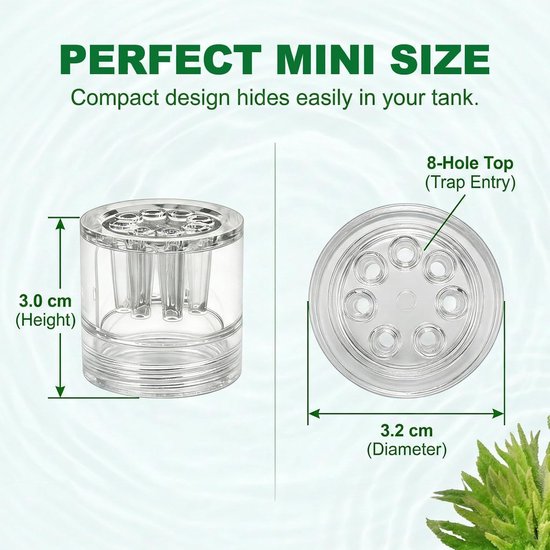 4 stuks acryl aquariumval met 8 gaten, planaria-val voor aquarium — afbeelding 3