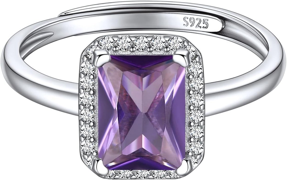 925 Sterling Zilver Gesimuleerde Geboortesteen Ringen Belofte