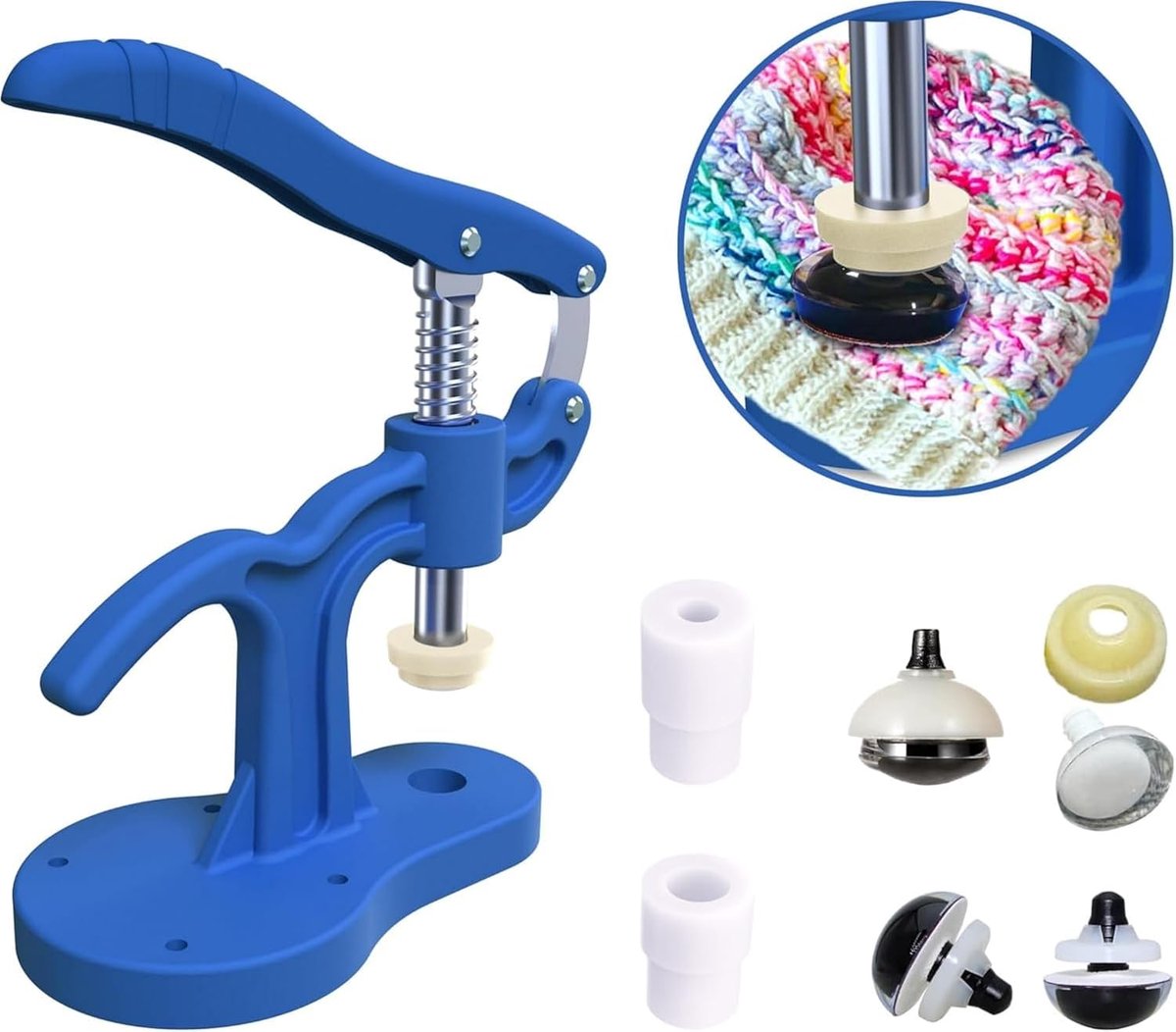 veiligheidsooggereedschap, montagegereedschap voor veiligheidsogen, haakdieren, 5-45 mm, Amigurumi-ooggereedschap voor knoopogen, steekogen, knuffeldieren, haakpoppen, doe-het-zelf