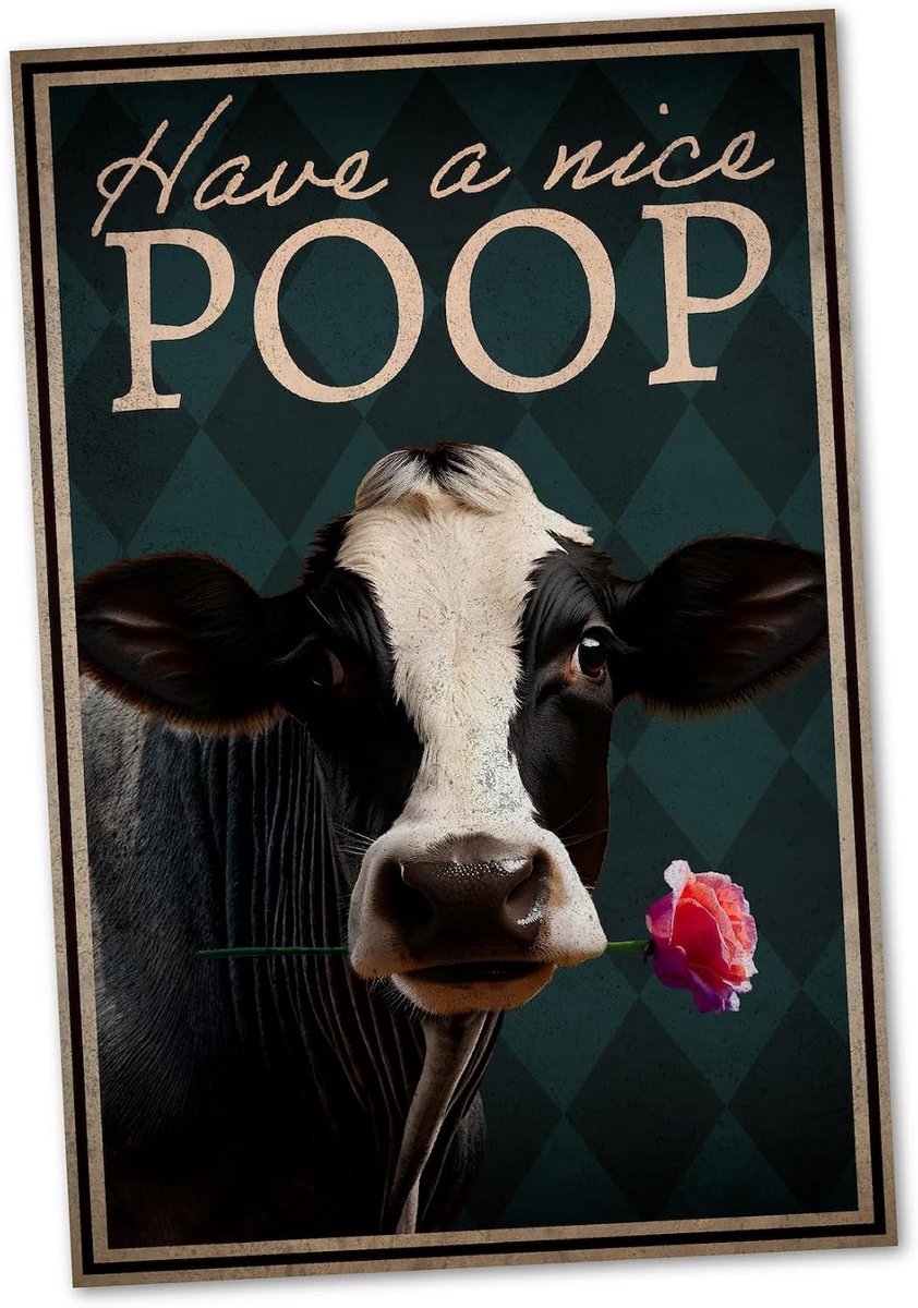 A Nice Poop Schild grappig cadeau-idee - voor toilet en badkamer