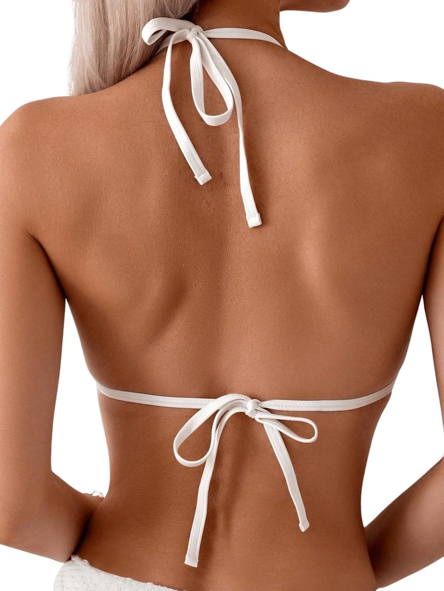 Bikini dames set met ketting halter bikini set triangel bikini sexy