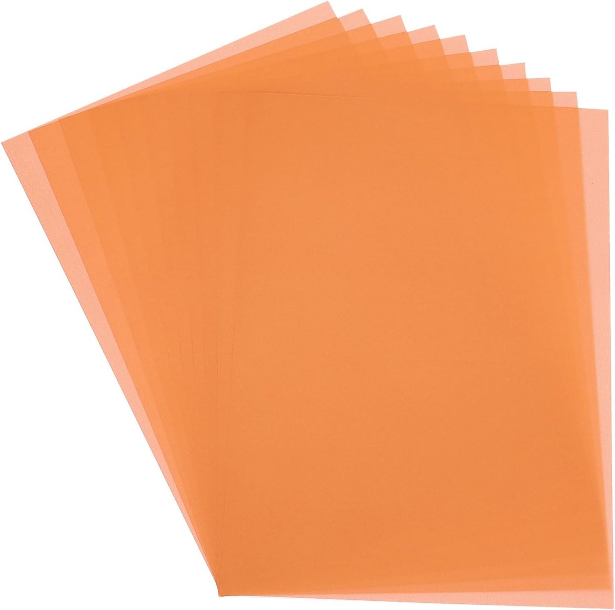 Trace Paper, 30 vellen A4 doorschijnend kalkpapier 20,3 x 30,5 cm 100 GSM voor het traceren van afbeeldingen, schetsen, tekenen, schilderen, inkt, potlood, marker, oranje