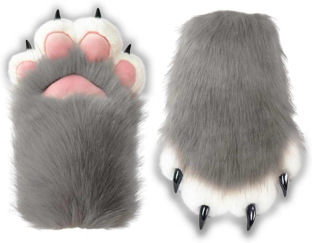Fursuit Poten Faux Fur Pluche Harige Poten, Therian Poten met
