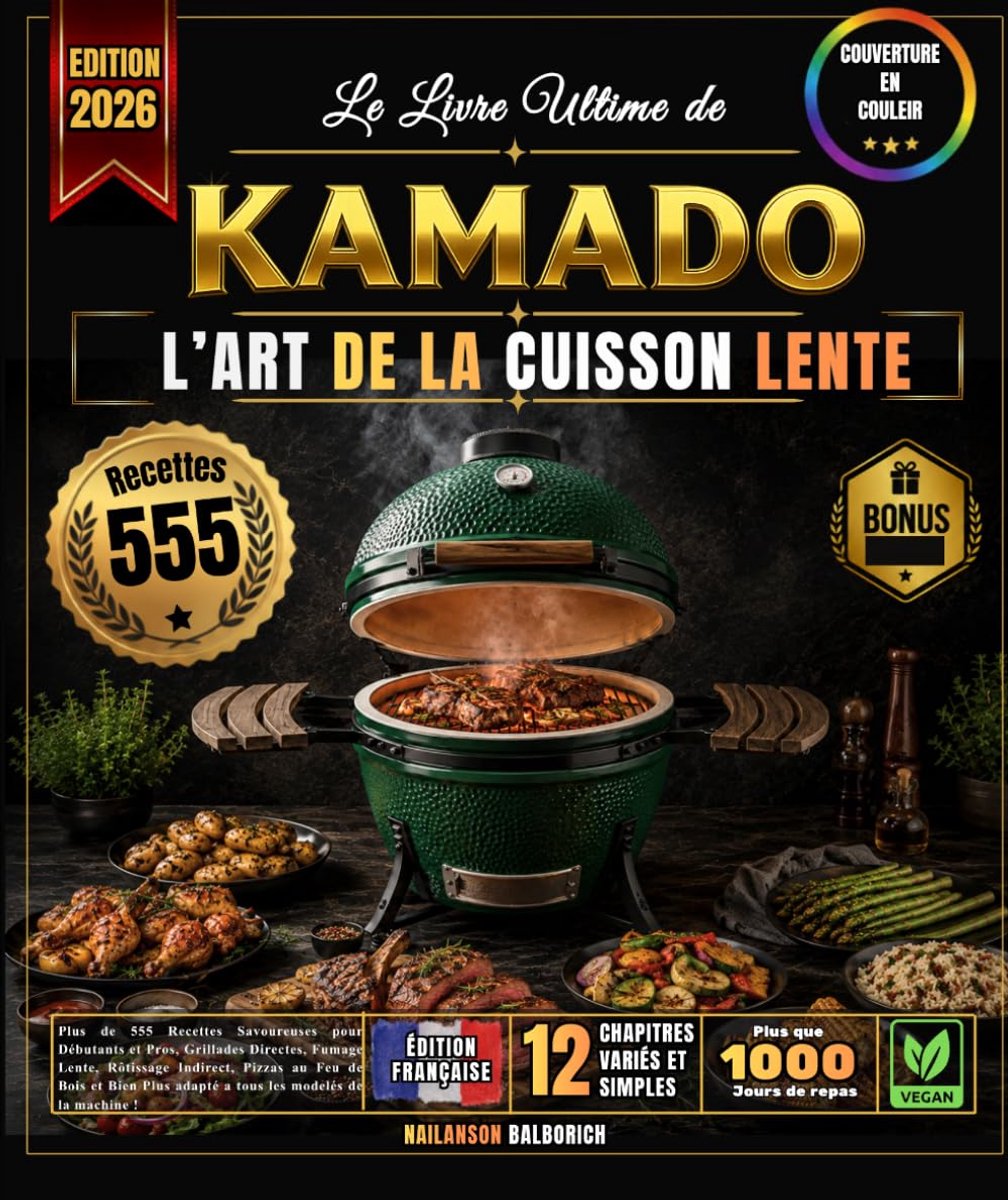 SnelShoppen - Le Livre Ultime de KAMADO: 555+ Smaken, Grillen, Fumage, Rôtisserie, Pizzabakken voor Beginners en Professionals, Geschikt voor Alle Kam