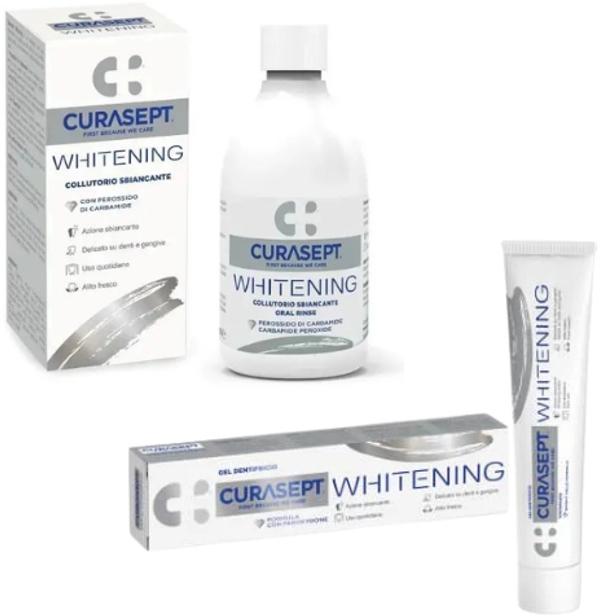 Curasept Whitening Voordeelverpakking - Mondwater + Tandpasta