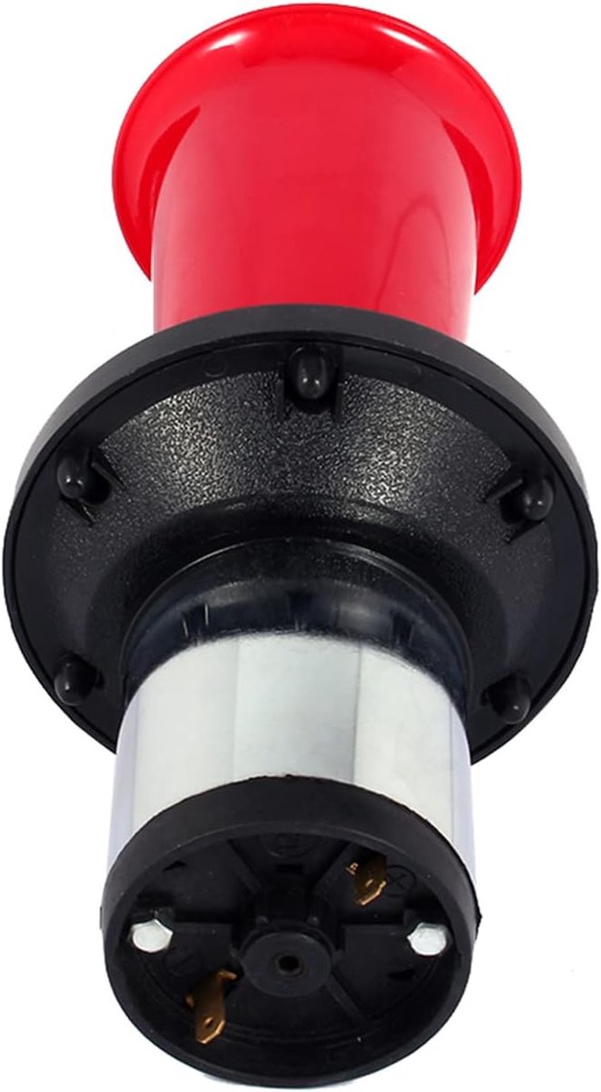 AHOOGA OOGA 110dB Vintage oldtimer-claxon, sirene voor auto, vrachtwagen, , met eenvoudige schroefmontage, voor 12 V-voertuigen (rood)