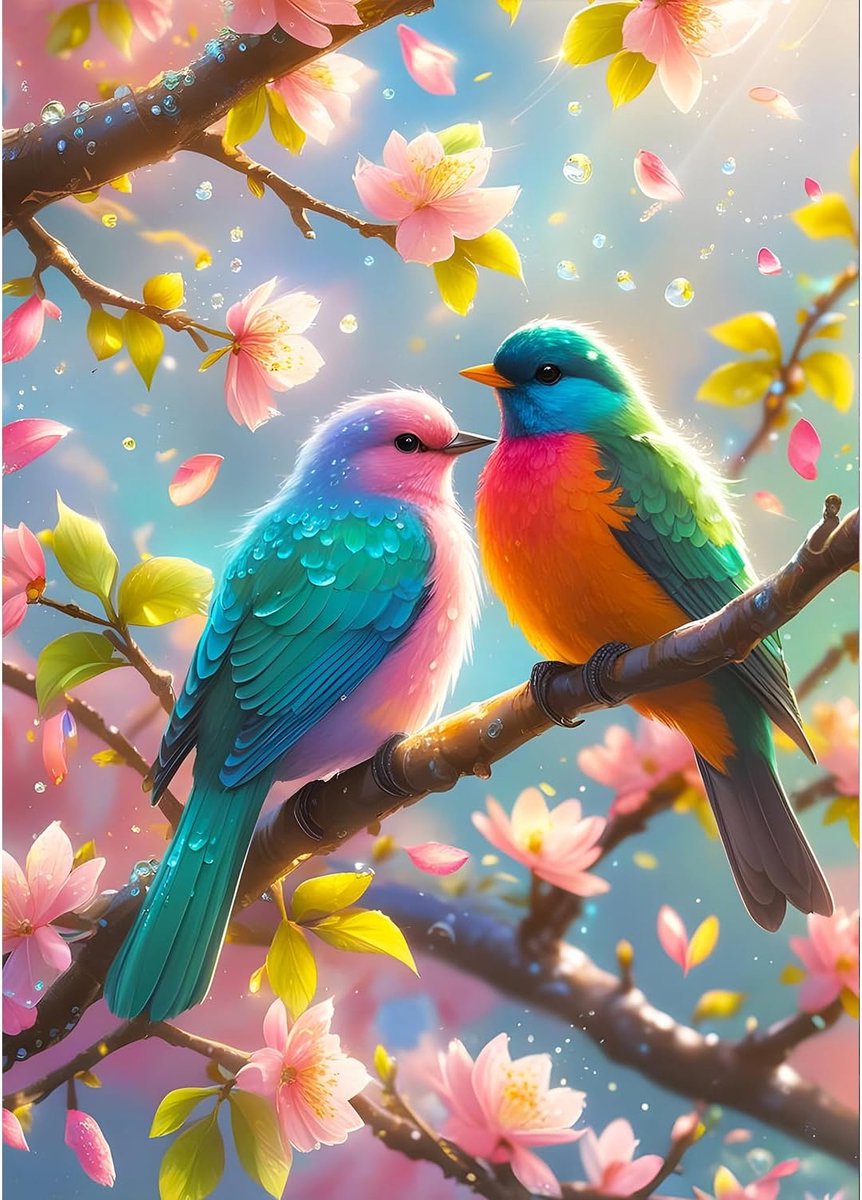 5D liefdesvogels Diamond Painting Kit voor volwassenen, verliefde