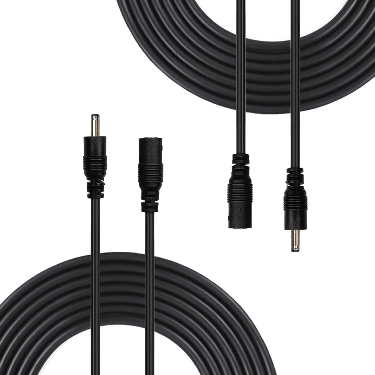2 Stuks 3 M Verlengkabel, 3,5 x 1,35 mm DC-Energieverlengkabel, Man Naar Vrouwelijke Stekker, Geschikt Voor Camera's, Voedingsadapter, IP-Camera, Zwart