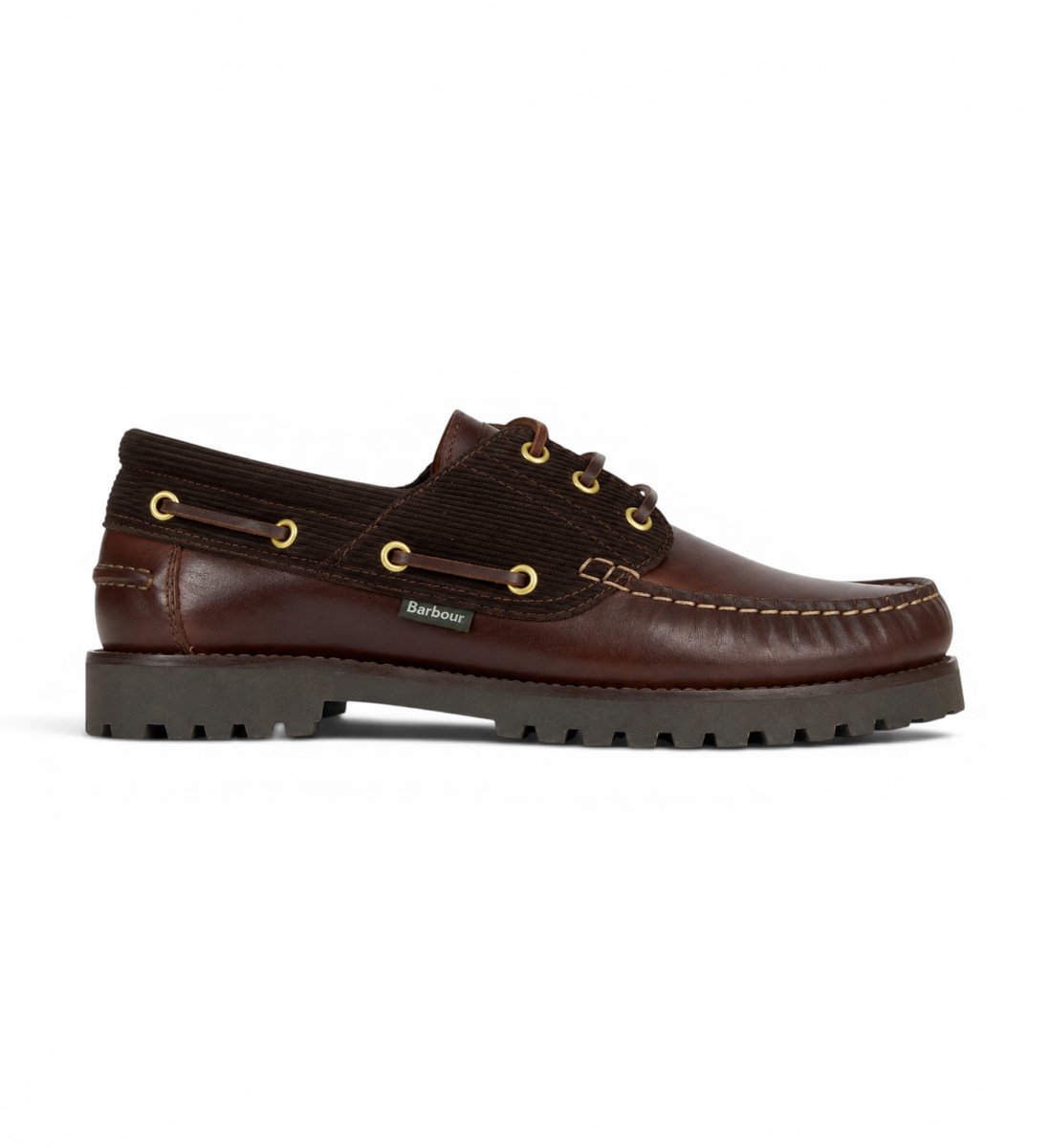 Barbour Bruine leren Deck bootschoenen