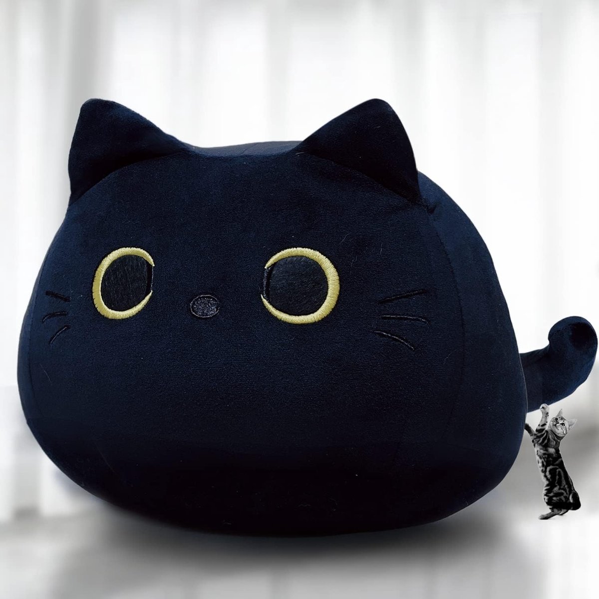 Kat Zacht Knuffeldier Kussen Pluche Pop, Kawaii Dierenpop Met Kattenkussen - 600g