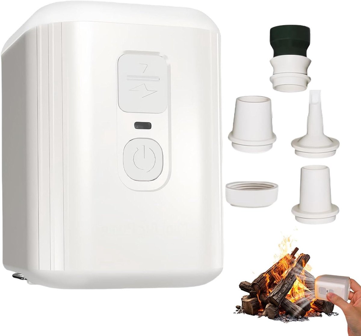 Elektrische Pomp - Opblaasapparaat - Kamperen Outdoor - Met LED Lamp - 180L Per Minuut - Wit