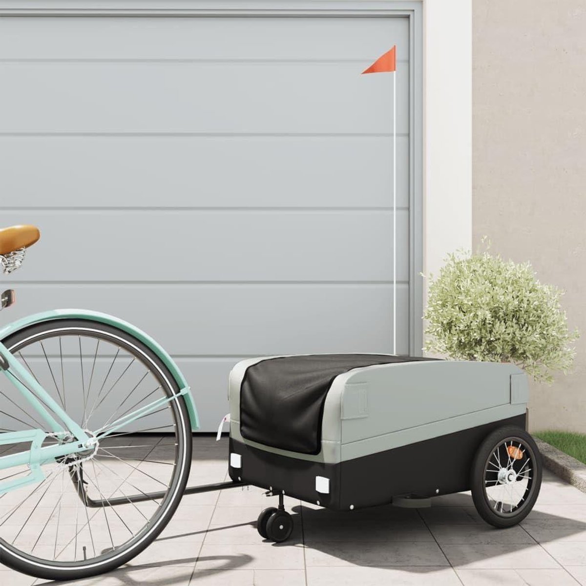 Fietskar - Boodschappenkar Transportkar - Goederen Vervoeren - Max 45 kg Draagvermogen - 138 x 69 x 58 cm