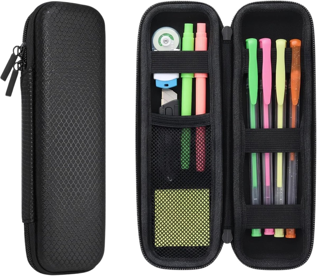 Etui voor volwassenen - klein zwart formaat - hard EVA-schuim - schokbestendig en waterdicht - SnelShoppen