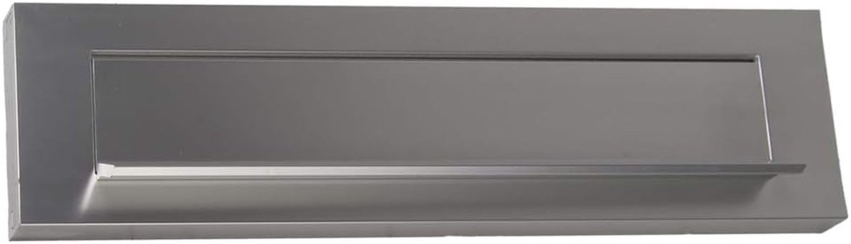 Brievenbusplaat met Klep - Klepklep Brievenbus - Briefinvoer Beveiligen - Geanodiseerd Aluminium - 340 x 73 mm - Zilverkleurig