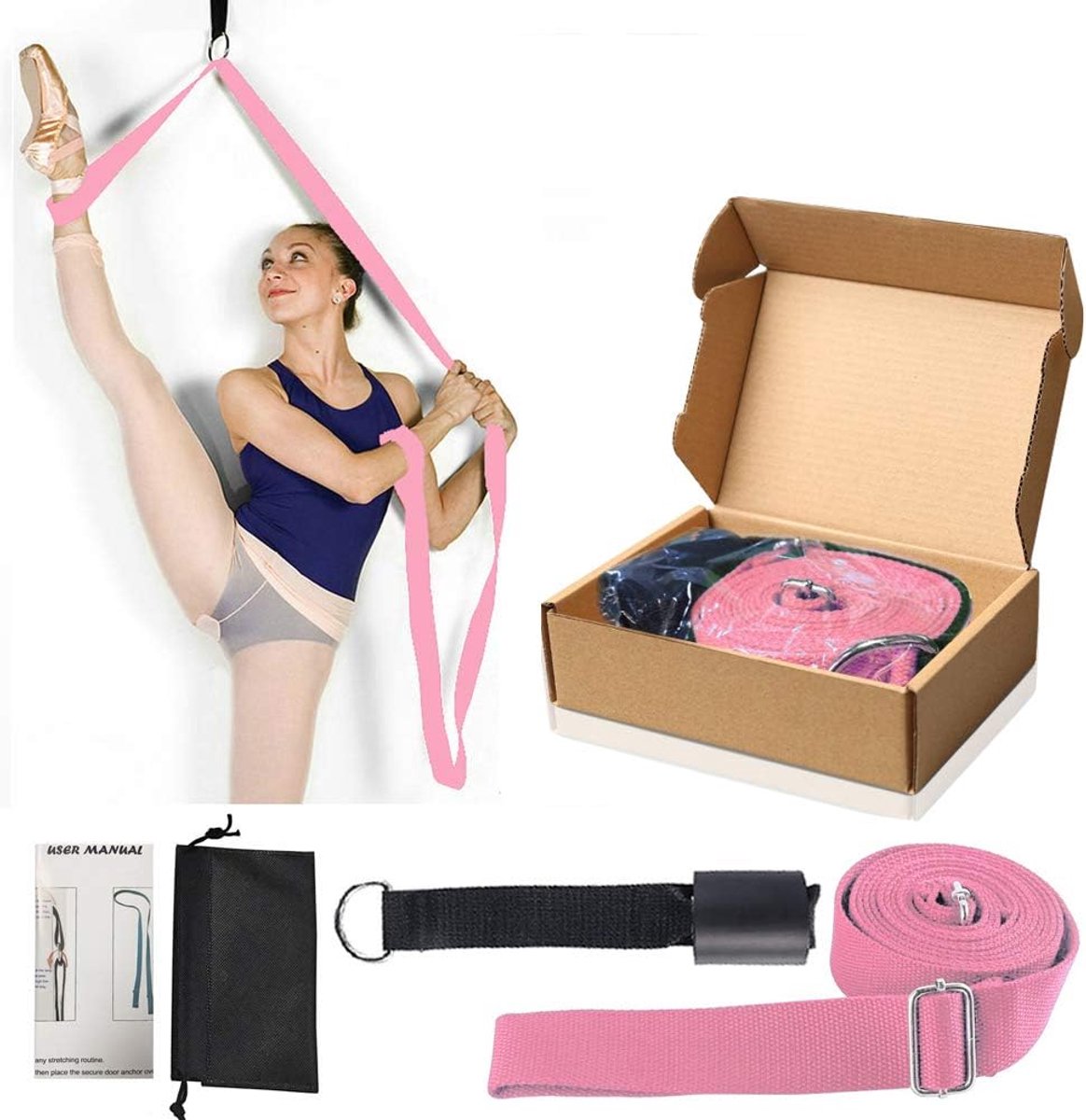 SnelShoppen - Leg Stretcher - Deur Flexibiliteit & Rekband voor Benen - Ideaal voor Ballet, Cheer, Dans, Gymnastiek en Sport - Premium Rekapparatuur