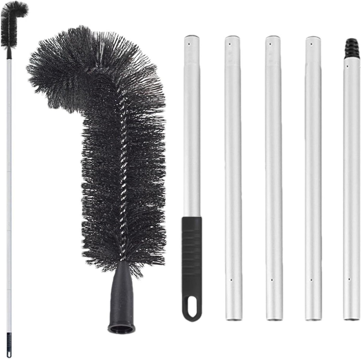 Dakgoot Reiniger - Gootborstel Uitschuifbaar - Dakgoten Schoonmaken - Veilig Vanaf Grond - Tot 228 cm - Aluminium