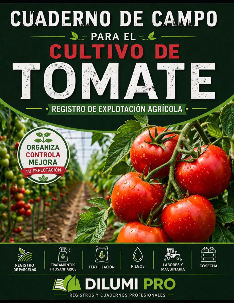 Cuaderno de campo voor het kweken van tomaten - registreer landbouwactiviteiten - handig notitieboek - ShopVlot