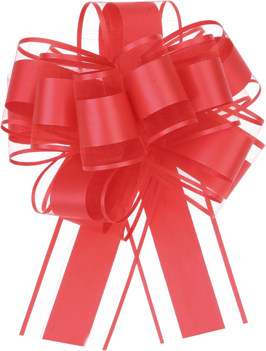 Strikken organza geschenkverpakking strikken voor bruiloftsauto manden geschenken kerststrikken rood