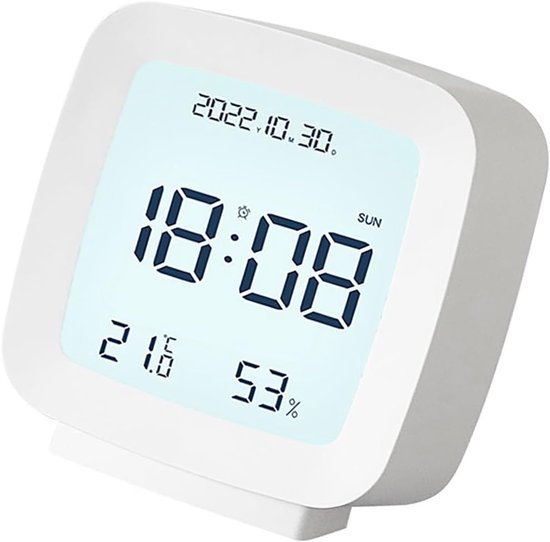 Digitale Kinderwekker - Kinderklok Alarm - Routine Ontwikkelen - Temperatuur Vochtigheid - 4 x 7.8 x 8.3 cm - Zwart — afbeelding 5