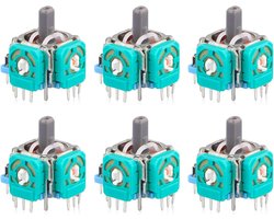 3D Joystick Module, Eeekit 6 Stuks 3D Analoge Joystick Module Sensor Stick Vervanging, Analoge Stick Joystick Duimstok Vervanging Compatibel Met PS4