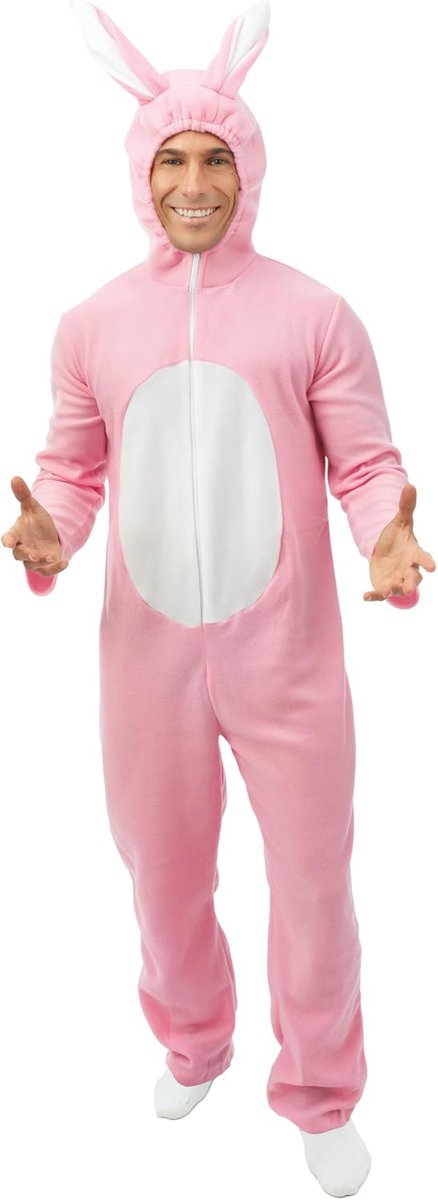 CLOWN - Konijnenkostuum – kostuum voor volwassenen – uniseks – perfect voor carnaval, EVG, EVJF, Pasen, Halloween en andere kostuumfeestjes – eenvoudig aan te trekken – comfortabel