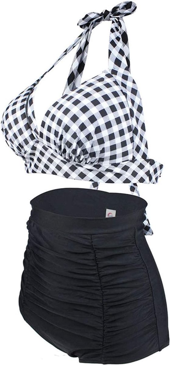 Retro jaren '50 badmode bikini set push-up hoge taille bikinibroek