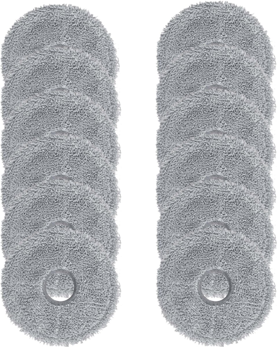 12 stuks microvezel dweilpads voor Dreame L10/L10s/L20/L40/X40/X50, Xiaomi X10+/X20+, Roborock Qrevo S5V Curv, reserve mopdoeken robotstofzuiger accessoires
