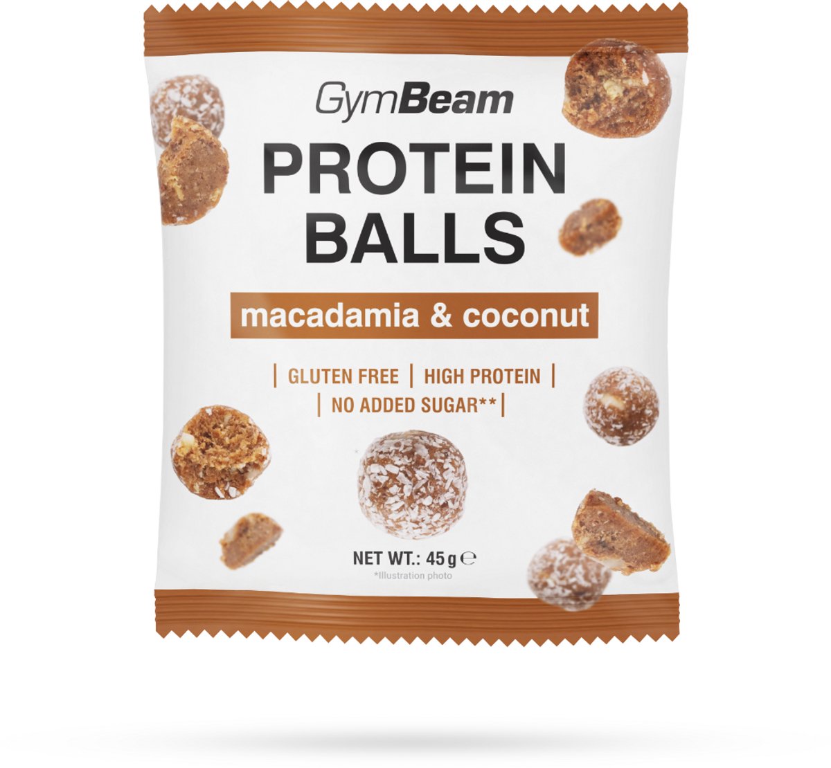 GymBeam Eiwitballen 45 g macadamia & coconut
