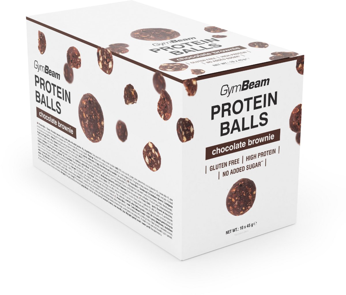 GymBeam Eiwitballen 10 x 45 g chocoladebrownie