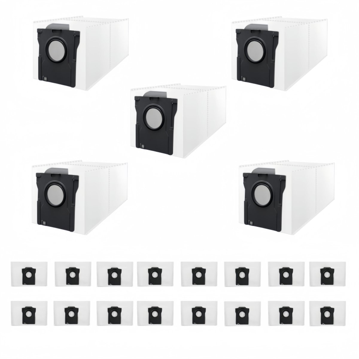 21 Stuks Stofzakken Geschikt voor Dreame D20 Plus & D20 Pro Plus - Vervangt RDB17 - 3L Stofzuigerzakken voor Afzuigstation