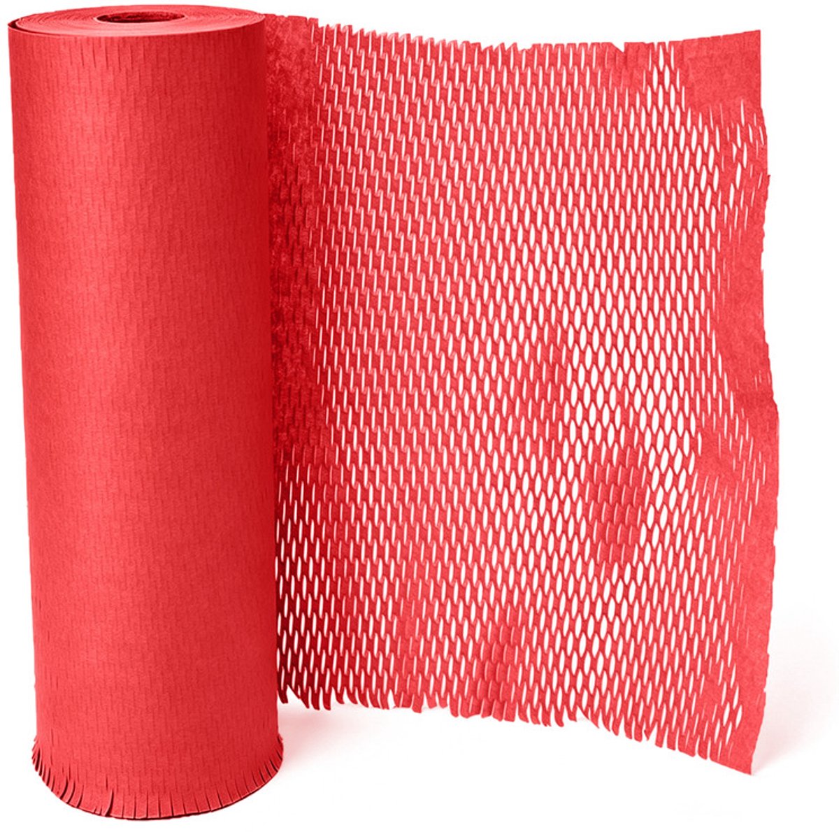 30 cm breed honingraatpapier, inpakpapier, alternatief voor bubbeltjesplastic, voor het inpakken van cadeaus en breekbare spullen,30 cm x 10 m - Rood