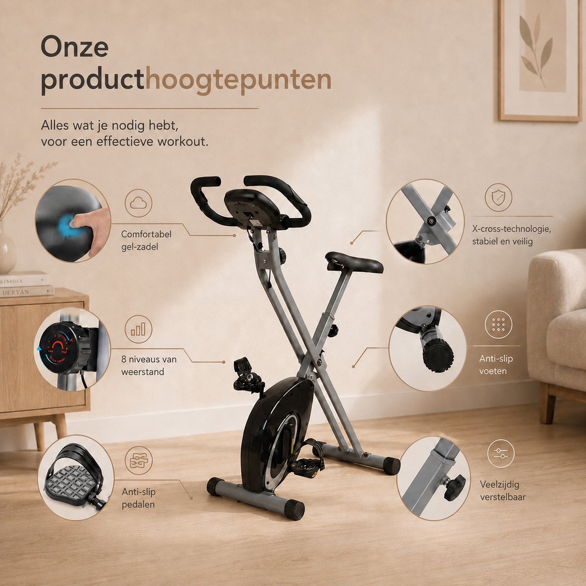 Ultrasport F-Bike Opvouwbare Hometrainer thumbnail 6