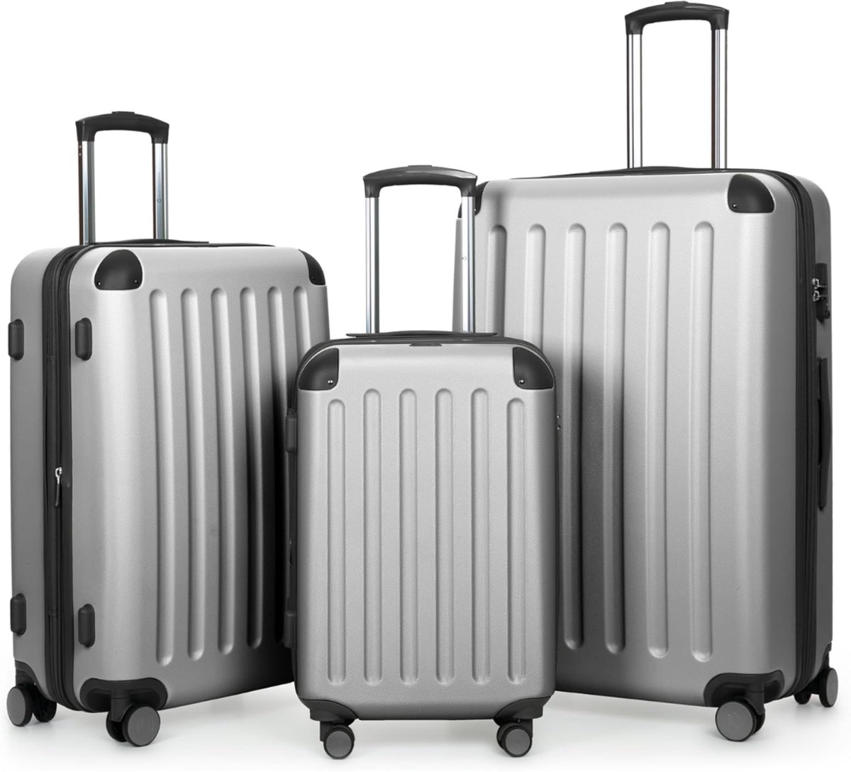 SP® Kofferset - Koffer Handbagage - Reiskoffer Set - Grijs - 50cm x 30cm x 75cm