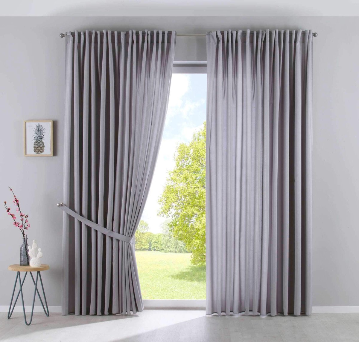 Omgoods - Set van 2 Opaque Gordijnen met Verborgen Lussen - 250 x 300 cm