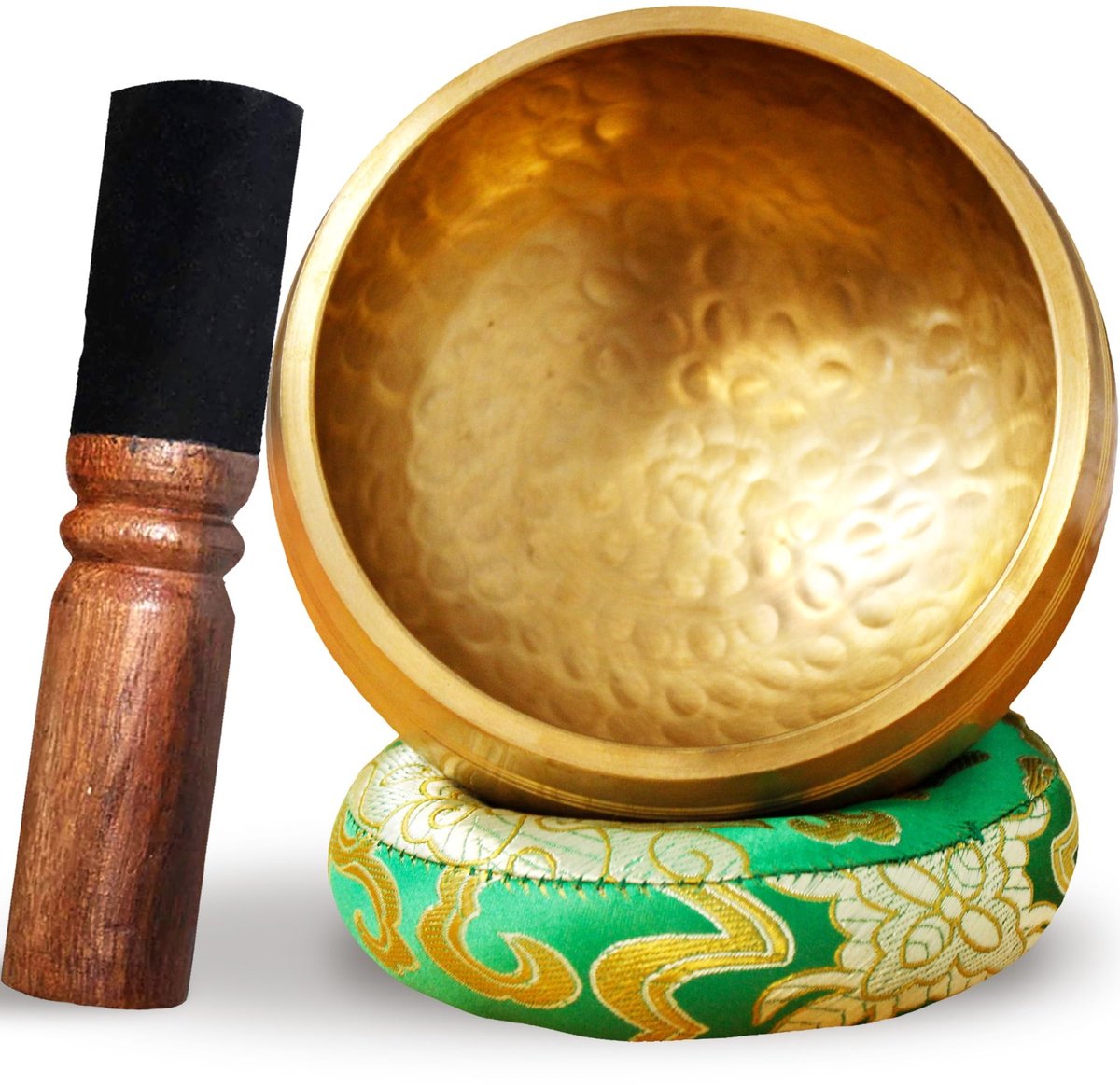 Omgoods - Handgemaakte Tibetaanse Singing Bowl met Hamer en Kussen
