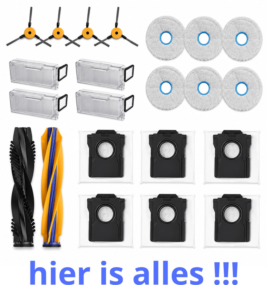 GROTE accessoire set compatibel met Dreame X60 - X60 ULTRA MAX - 22 onderdelen