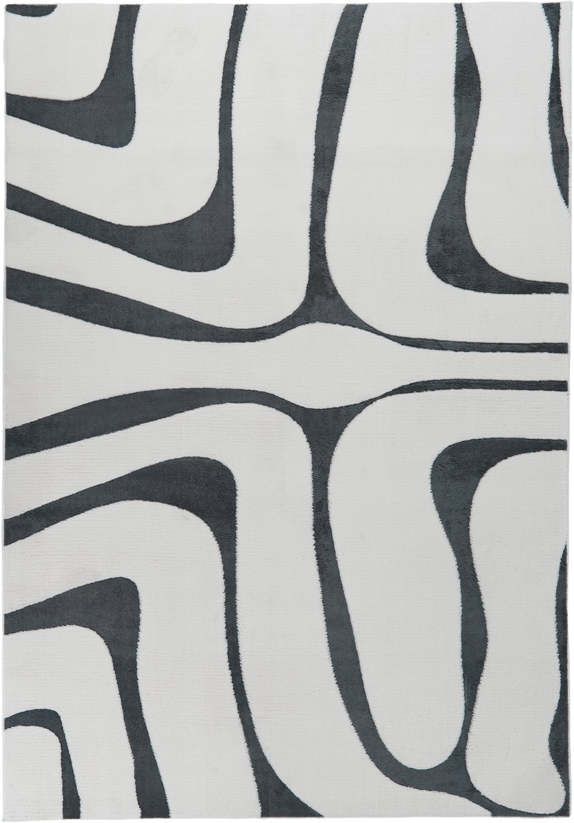 HARTZ - Vloerkleed - Grijs/Wit - 160 x 230 cm - Jaquard