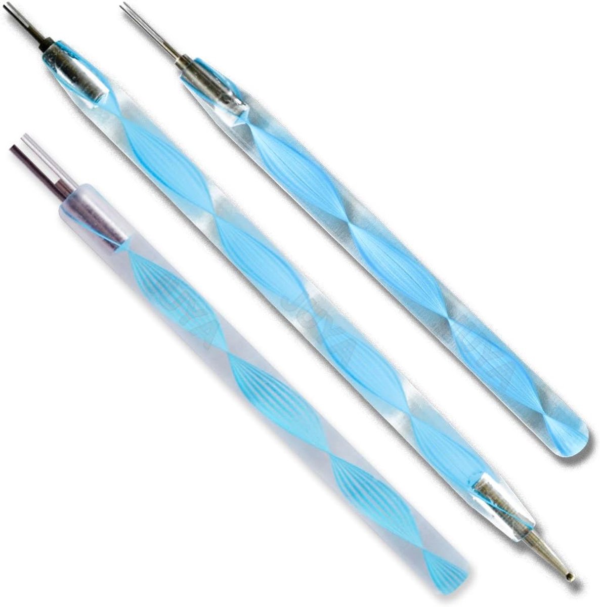 Quilling Sleufgereedschap met roestvrijstalen kop (Blauw, set van 3 stuks)