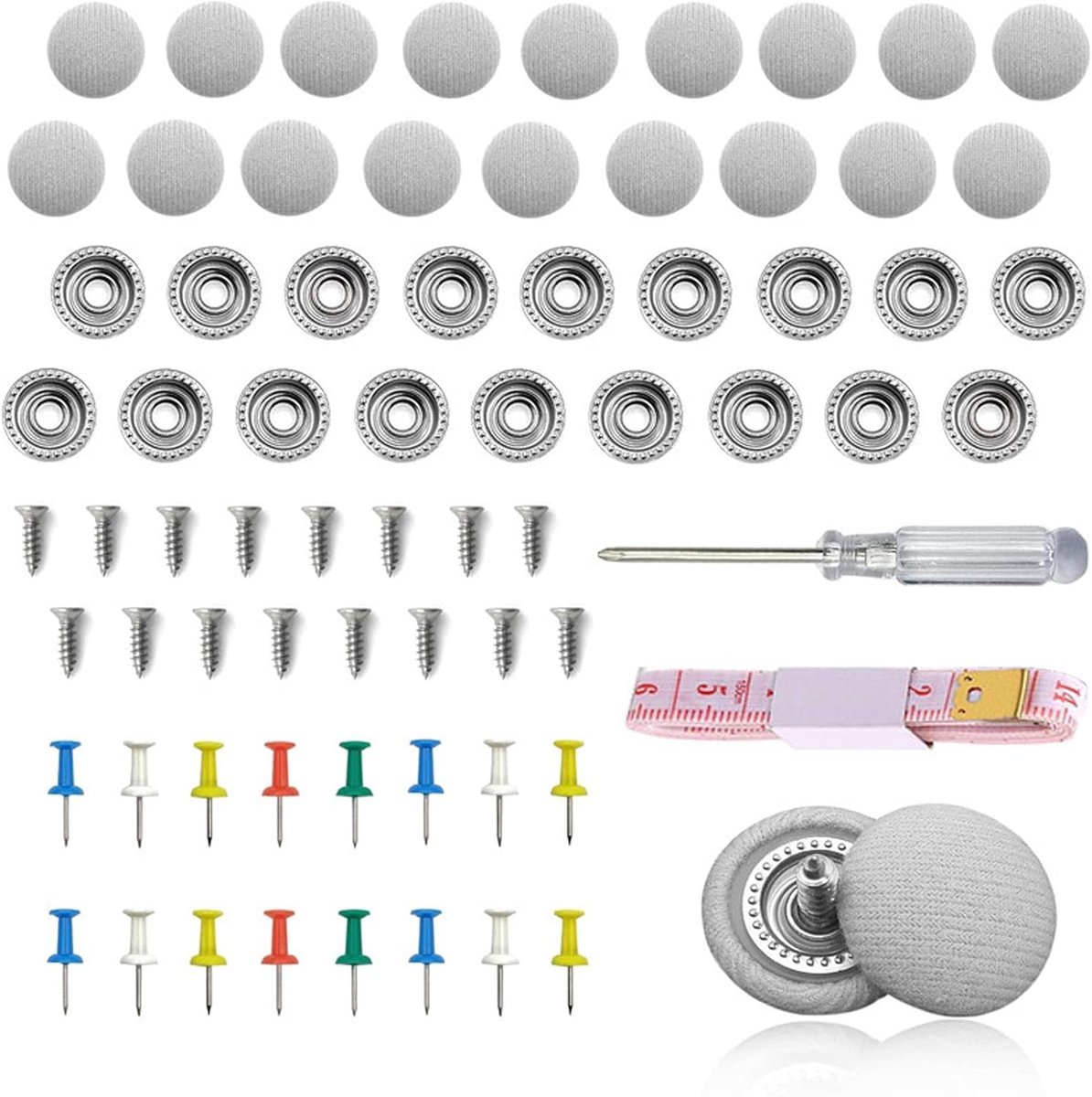Reparatieset voor dakhemel, 65 stuks, autoreparatie klinknagels
