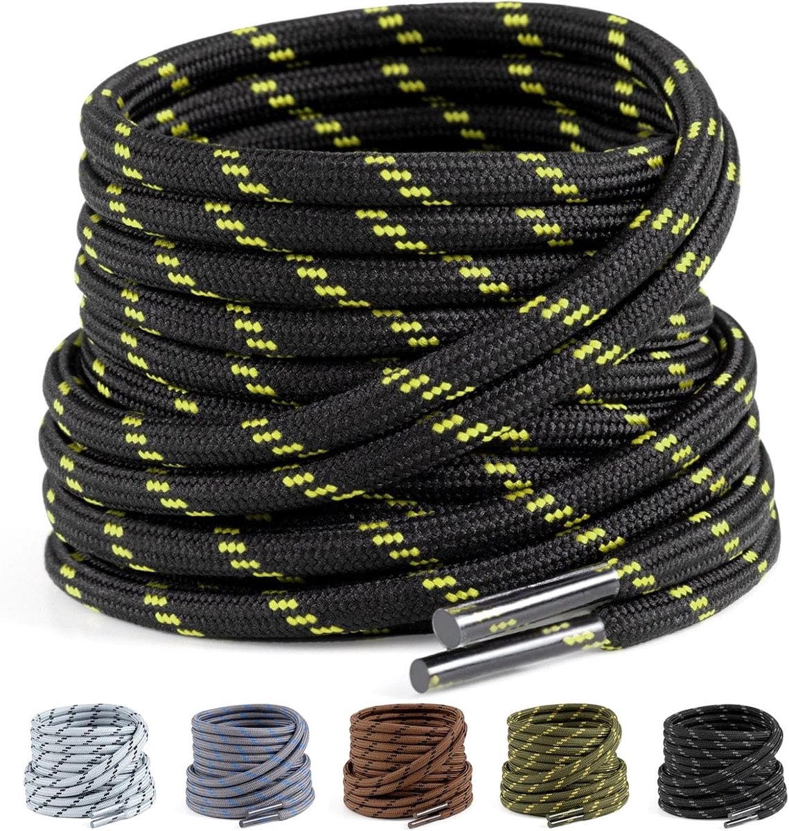 2 paar laarzen veters rond [4.5mm], scheurbestendige schoenen riemen voor wandelschoenen, werkschoenen, vrouwen
