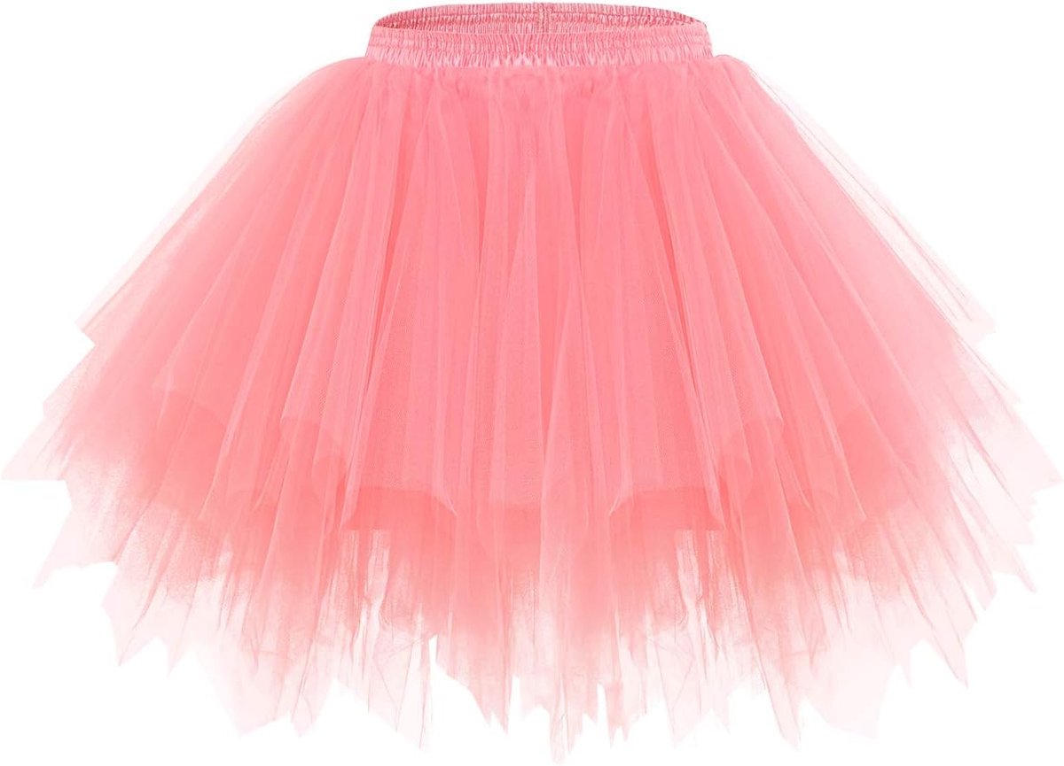 tule rok voor dames, petticoat, onderrok, kort, tutu, ballet, jaren