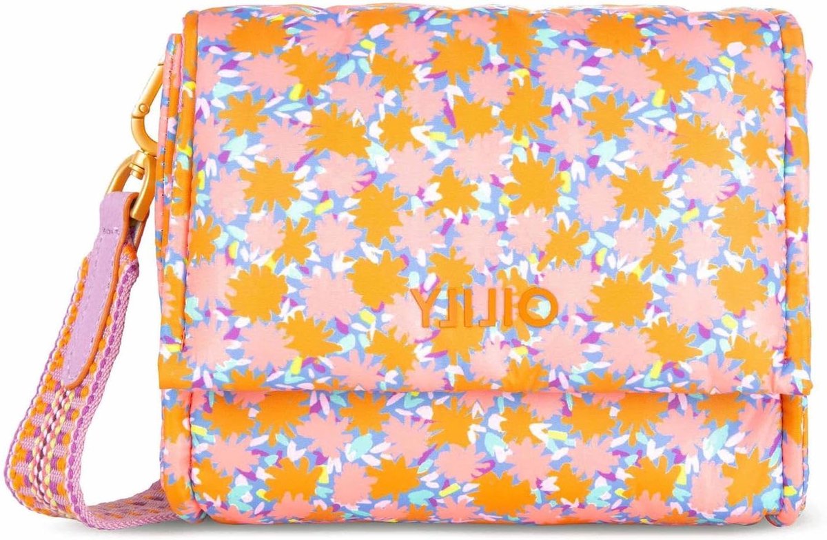 Schoudertas - Crossbody tas Handtas - Dagelijks gebruik - Bloemenprint design - 16 x 13 x 6 cm - Orchidee