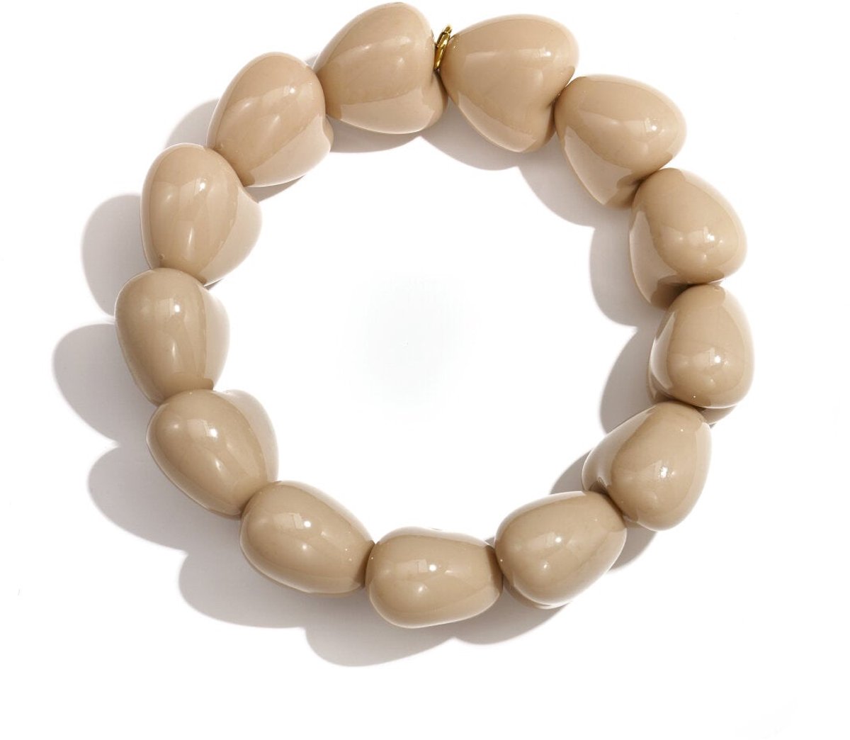 Heart - Kralen Armband - Hars - - Rozerood