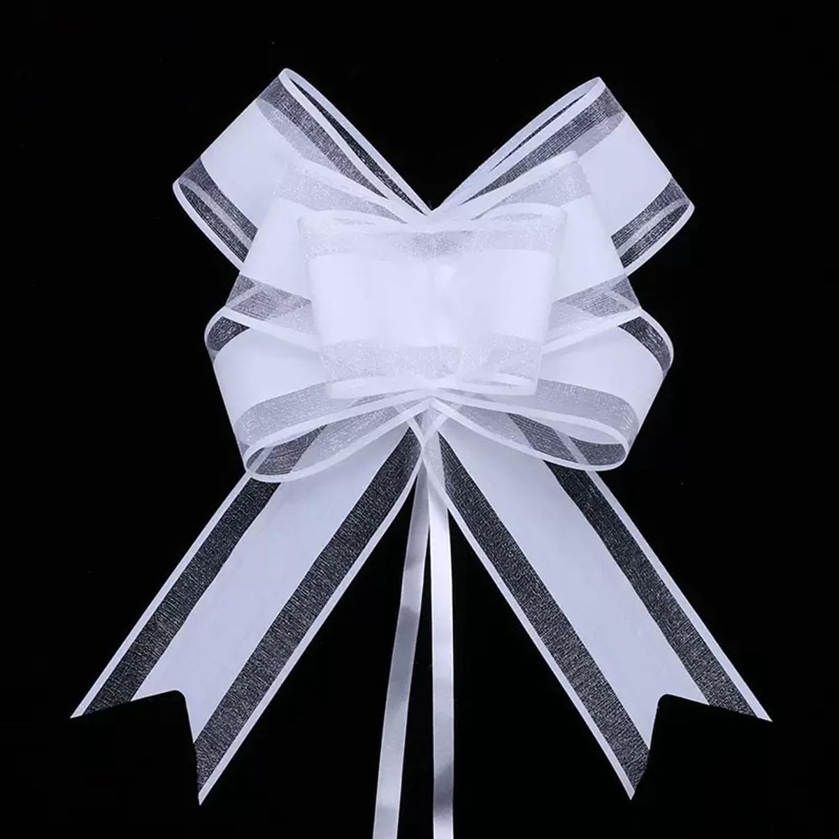 Strikken, glanzende geschenkstrikken, groot (16 cm), enorme organza