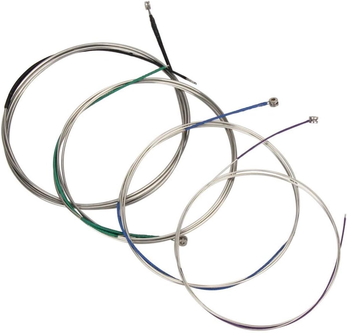 Cellosnaren Volledige Set (A-D-G-C) Universele Stalen Kern Nikkel-Chroom Omwikkeld met Vernikkeld Kogeluiteinde voor 4/4 3/4 1/2 1/4 Cello